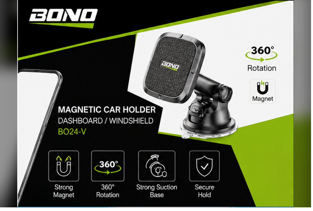 מחזיק נייד ואקום קטן BONO BO24-V · מגנטי · 360°