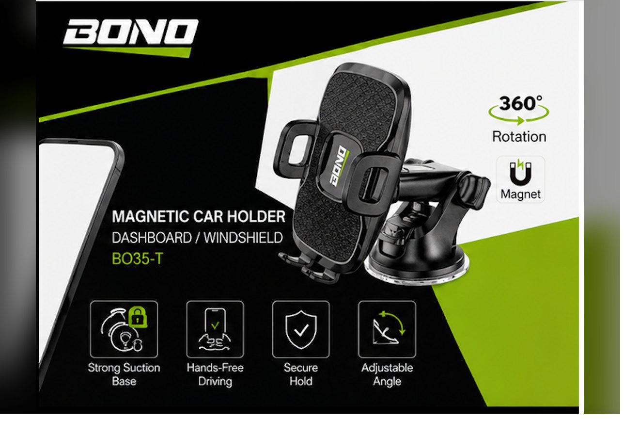 מחזיק נייד ואקום לחלון BONO BO35-T · זרוע מתארכת · 360°