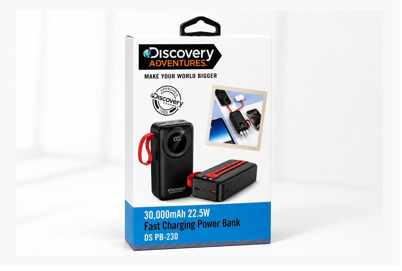 מטען נייד חזק 30,000mAh Discovery DS PB-230 · 22.5W